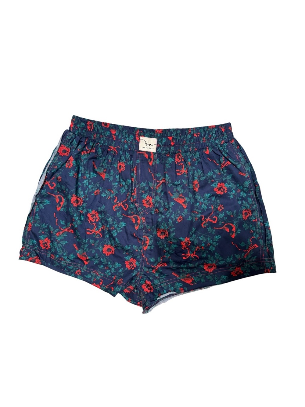 Free People FP We The Free Boxer Shorts Floral Print Size M NWT